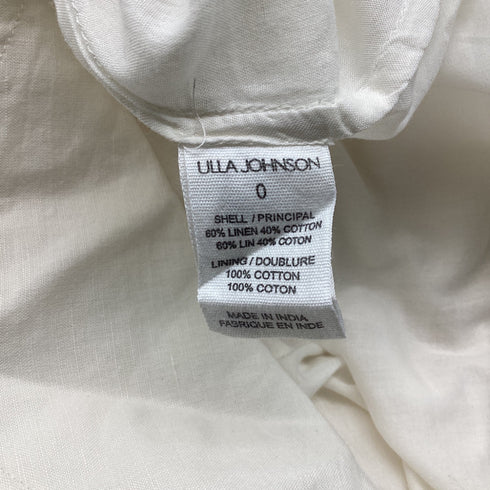 Women's Ulla Johnson Leona Midi Dress in White Linen