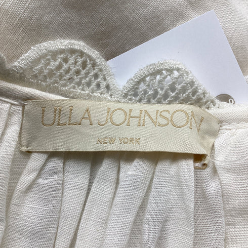 Women's Ulla Johnson Leona Midi Dress in White Linen