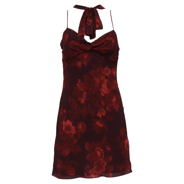 Women's Reformation Iryna Mini Dress in Burgundy Viscose