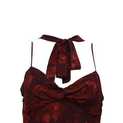 Women's Reformation Iryna Mini Dress in Burgundy Viscose