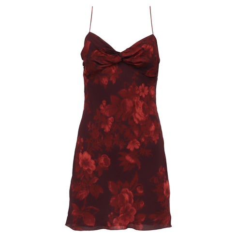 Women's Reformation Iryna Mini Dress in Burgundy Viscose