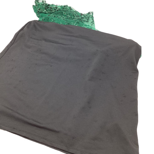 Women's Reformation Blanca Sequined Midi Skirt in Green Nylon