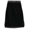 Women's T by Alexander Lace Trimmed Skirt in Black Polyamide
