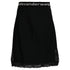 Women's T by Alexander Lace Trimmed Skirt in Black Polyamide