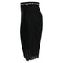 Women's T by Alexander Lace Trimmed Skirt in Black Polyamide