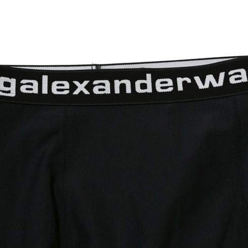 Women's T by Alexander Lace Trimmed Skirt in Black Polyamide