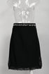 Women's T by Alexander Lace Trimmed Skirt in Black Polyamide
