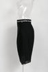 Women's T by Alexander Lace Trimmed Skirt in Black Polyamide