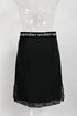 Women's T by Alexander Lace Trimmed Skirt in Black Polyamide