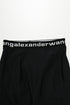 Women's T by Alexander Lace Trimmed Skirt in Black Polyamide
