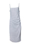 Women's Vince, black and white striped spaghetti maxi dress