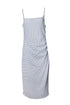Women's Vince, black and white striped spaghetti maxi dress