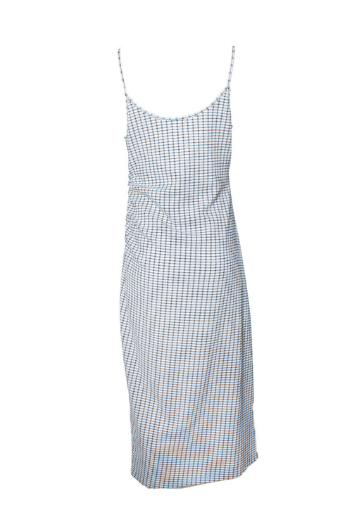 Women's Vince, black and white striped spaghetti maxi dress