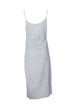 Women's Vince, black and white striped spaghetti maxi dress