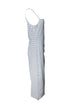 Women's Vince, black and white striped spaghetti maxi dress