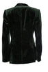 Women's Etro, green velvet blazer with paisley print