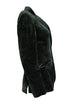 Women's Etro, green velvet blazer with paisley print