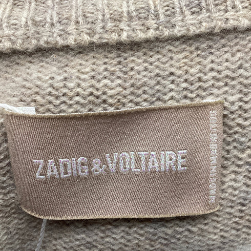 Women's Zadig & Voltaire Amour Knitted Sweater in Beige Cashmere