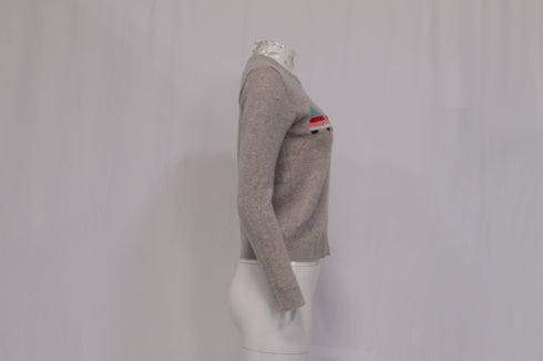 Women's Zadig & Voltaire Amour Knitted Sweater in Beige Cashmere