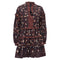 Women's Ulla Johnson Marigold Tasseled Floral-Print Mini Dress in Multicolor Cotton
