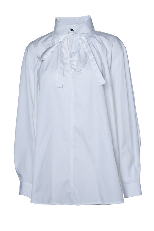 Women's Joseph, white Orton shirt with bow