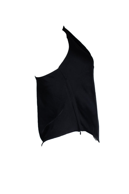 Women's IRO, black one shoulder Gingera top