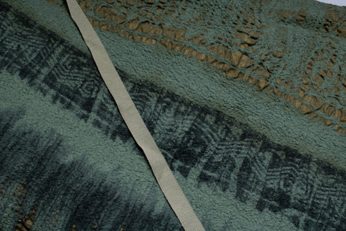 Women's Etro, green and gold printed maxi skirt