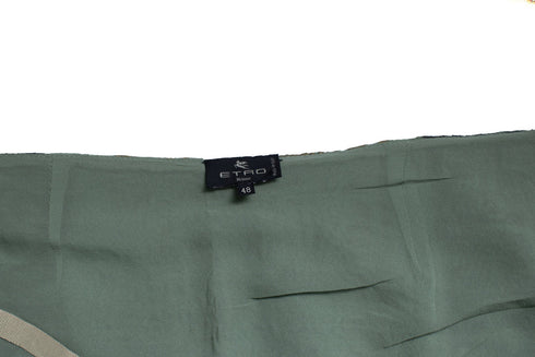 Women's Etro, green and gold printed maxi skirt