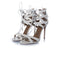 Women's Aquazzura, white leather python sandals
