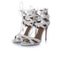 Women's Aquazzura, white leather python sandals