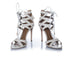 Women's Aquazzura, white leather python sandals