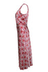 Women's Saloni, one shoulder printed silk satin midi dress