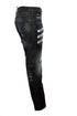 Men's Dsquared2, black jeans with patches