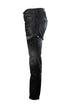 Men's Dsquared2, black jeans with patches