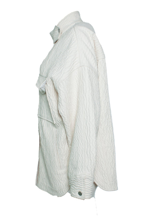 Women's IRO, Rosana wrinkled oversized jacket in ecru