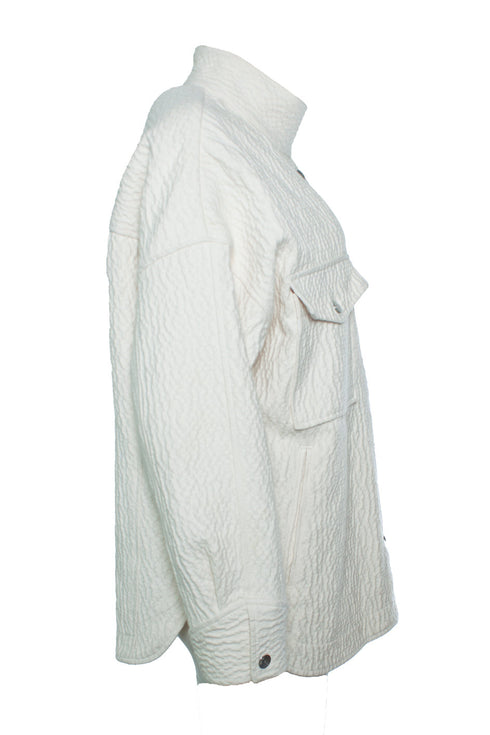 Women's IRO, Rosana wrinkled oversized jacket in ecru