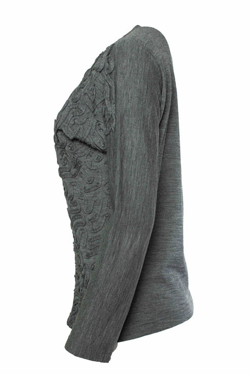 Women's Comme des garçons, Grey knitted cardigan