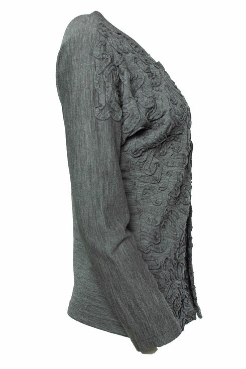 Women's Comme des garçons, Grey knitted cardigan