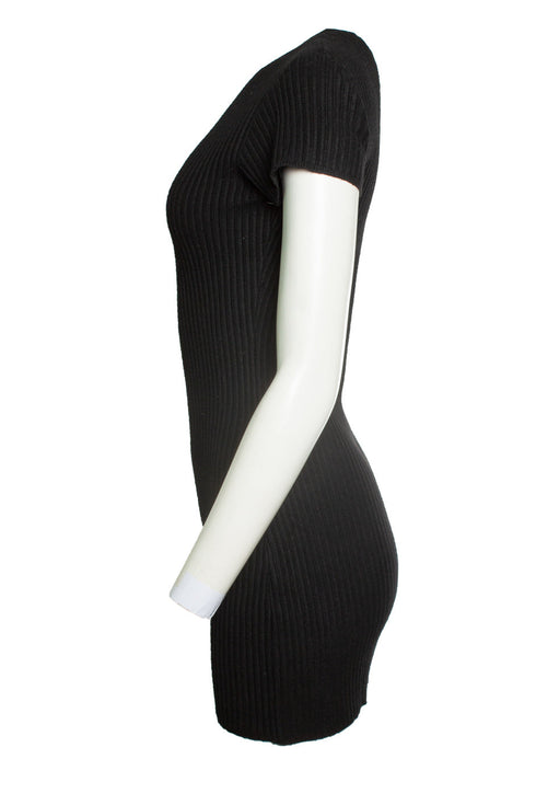 Women's Anine Bing, Ribbed dress in black