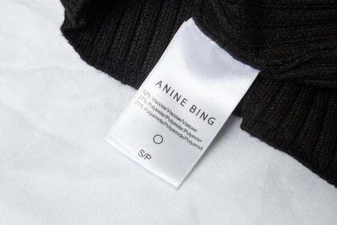 Women's Anine Bing, Ribbed dress in black