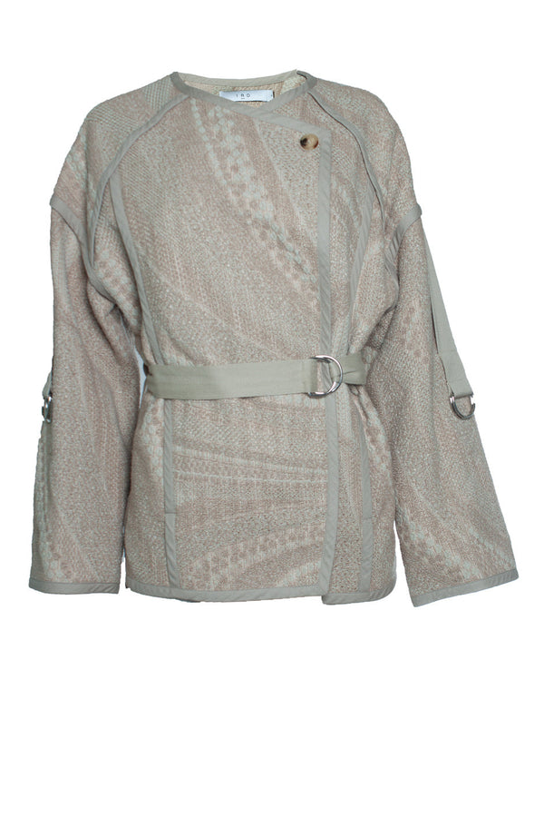 Women's IRO, Nilran woven jacket with belt