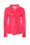 Women's Comme des garçons, Mohair vest with safety pin in fluorescent pink in size S.