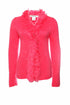 Women's Comme des garçons, Mohair vest with safety pin in fluorescent pink in size S.