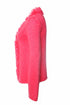 Women's Comme des garçons, Mohair vest with safety pin in fluorescent pink in size S.