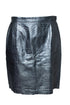 Women's Escada, croc embossed metallic leather skirt