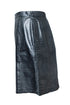 Women's Escada, croc embossed metallic leather skirt