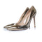Women's Gianvito Rossi, mirrored leather pumps in gold