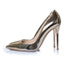 Women's Gianvito Rossi, mirrored leather pumps in gold