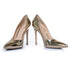 Women's Gianvito Rossi, mirrored leather pumps in gold