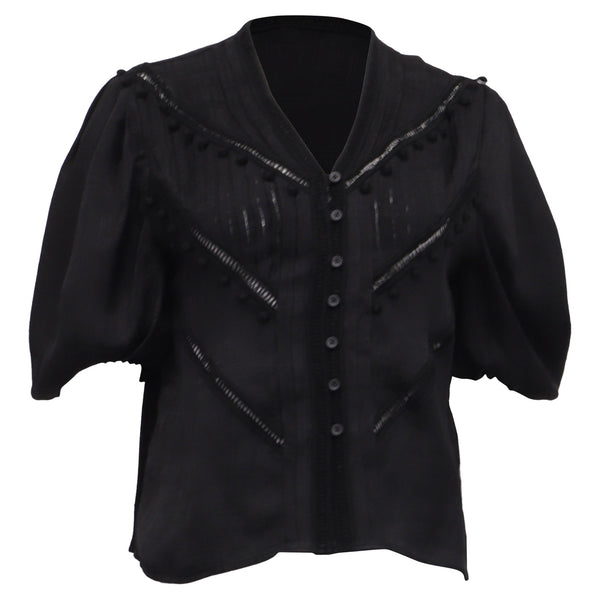 Women's Iro Poyra Blouse in Black Viscose